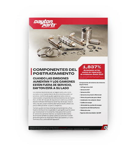 Componentes de postratamiento - hoja de venta Dayton